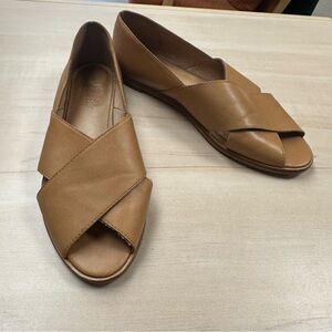 Madewell Tan Leather Slip-On Shoes